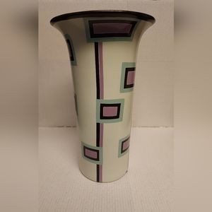 Vintage modern art Geometric Vase
